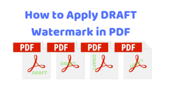 Hpw to Apply Draft watermark in PDF