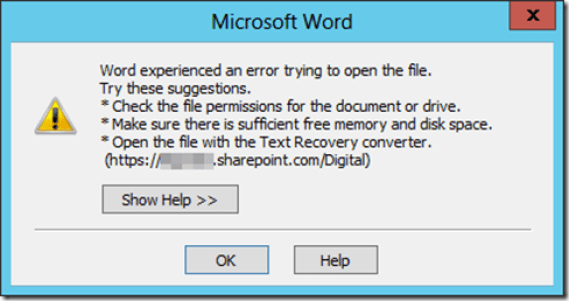 Microsoft Word Not Opening Files 